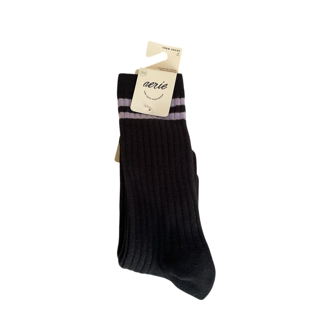 Aerie Stripe Crew Socks Women's One Size Soft Cozy Casual Colorful New